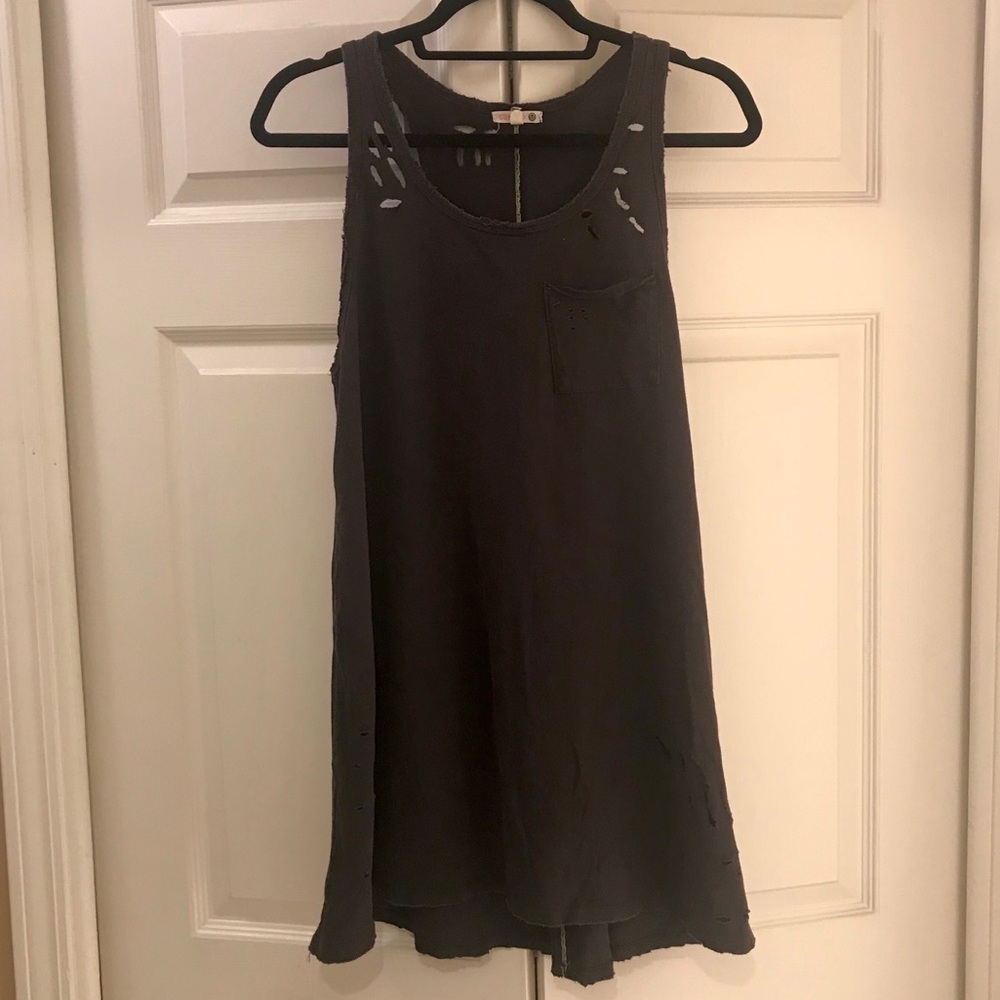 Sundry Distressed Tank Dress